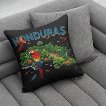 4 pièces Housses de coussin style forêt tropicale, design de plage en fibre de polyester, housses de coussin décoratifs avec fermeture éclair, lavable en machine pour canapé, lit, salon, chambre à coucher, housses seulement sans insert