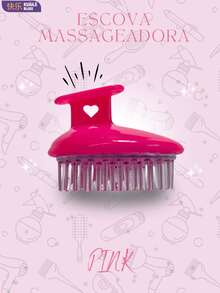 Professional Anti-Dandruff Heart Massage Brush For Scalp Bath Shampoo - 玫紅色 - 查看 1