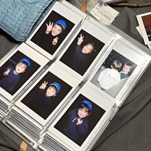 1 pieza Álbum de fotos personalizado para niños, álbum de fotos de plástico duradero de 3 pulgadas y 3 cuadrículas, recopila fotos conmemorativas, álbum de fotos instantáneas, personaliza el texto exclusivo, apto como regalo para niños, amigos, compañeros de clase, de regreso a la escuela - transparente - Ver 8