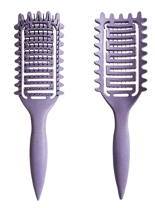 Cepillo para ondular el cabello, cepillo definidor de rizos para cabello rizado - Peine ventilado desenredante y de peinado | Reduce el tirón, realza los rizos, perfecto para el secado con secador de pelo