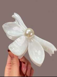 1 Stück Perle Vintage Aquarell Blumen Deko Haarclip, elegantes Haaraccessoire Haarklammern, Haarklammern, Haarklipp, Haarspangen, Haarverschluss, Haarfänger-Clip