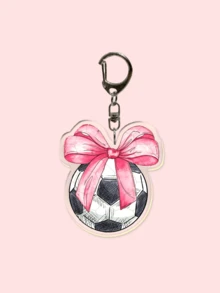 1 pieza Llavero de mujer con estilo de día de juego, lazo de fútbol, llavero de béisbol, llavero de baloncesto, llavero de squash. Accesorio de bolso de uso diario, adorno de bolso, cordón, portallaves. Ideal para novios, novias, familiares, médicos, enfermeras, regalos de fiesta, decoraciones de teléfonos celulares y talla grande. - Multicolor - Ver 20