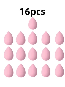16 Pieces Mini Pink Brown Makeup Sponge, Mini Multi-Functional Makeup Sponge, Suitable For Liquid, Cream And Powder Cake, No Latex Makeup Sponge, Suitable For All Skin Types, Christmas Gift, Simple And Beautiful, Easy To Carry