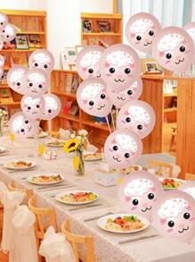 20 piezas de globos decorativos con diseños de ovejas retro impresas para fiestas, cumpleaños y decoración de escenas temáticas