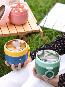 1 Stück Hafer-/Joghurt-/Salattasse, tragbares Design, geeignet für Bento-Box, Snacktasse, ideal für Reisen, Arbeit, Campus (Zufällige Farbe)
