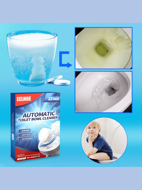 Pastillas efervescentes de limpieza para inodoro eficaces para eliminar la cal, la suciedad, los olores y refrescar el inodoro