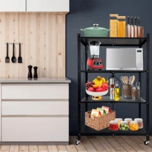 Storage Island & Carts - Black - View 3