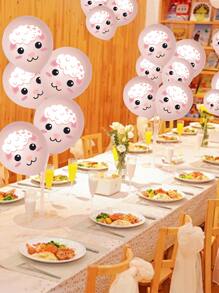 20 piezas de globos decorativos con diseños de ovejas retro impresas para fiestas, cumpleaños y decoración de escenas temáticas