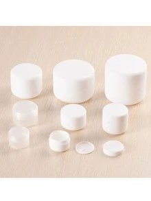 5pcs 20g/30g/50g White Plastic Jars With Domed Lids, Plastic Cosmetic Cream Jars, Refillable Empty Cosmetic Containers For Face Cream, Lip Balm, Lotion Storage Jars/Boxes/Holders - Multicolor - View 3