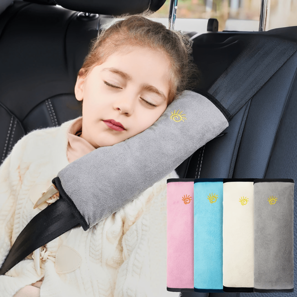 1 Stück Baby Auto Sicherheits-Schulterschutz, Gurtverstellhalterung, anti-Würge Nacken Gurt, Sicherheitsgurt Kissen, Auto Gurt Plüsch atmungsaktives Kissen Fahrzeug Schulterschutz