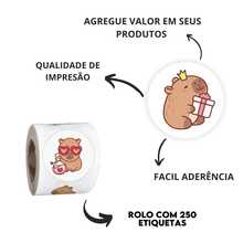 4FOOD PRINT 250 Adesivos Fofos de Capivaras | Papelaria Cartoon, Lembrancinhas de Festa de Capivara, Coisas Fofas de Capivara, Presentes de Capivara, | 3cm - Multicolorido - Visão 3