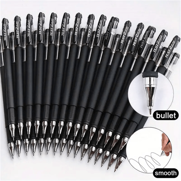 Conjunto de 20 canetas esferográficas foscas, pretas/azuis/vermelhas, ponta de 0,5 mm, escrita suave e sem vazamento, para escola, escritório, exames e volta às aulas