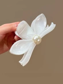 1 Stück Perle Vintage Aquarell Blumen Deko Haarclip, elegantes Haaraccessoire Haarklammern, Haarklammern, Haarklipp, Haarspangen, Haarverschluss, Haarfänger-Clip
