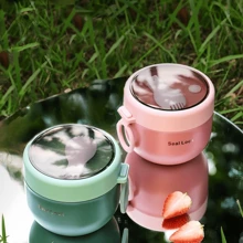 1 Stück Hafer-/Joghurt-/Salattasse, tragbares Design, geeignet für Bento-Box, Snacktasse, ideal für Reisen, Arbeit, Campus (Zufällige Farbe)