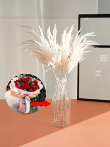 5pcs Floral Arranging Tools, Hydroponic Vase Liners, Plastic Flower Vases, Transparent Floral Containers, Modern Style Planters For Fresh Flowers
