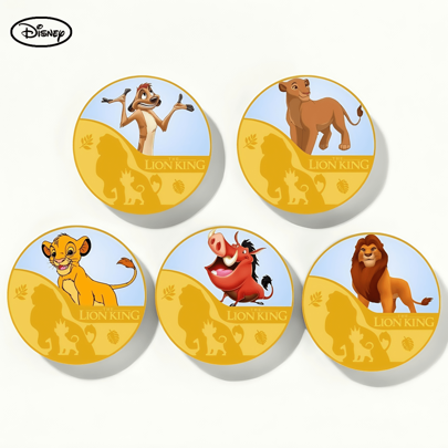 Disney Disney Series 5pcs Lion King Commemorative Coins, Simba Plush Decorations, Graduation/Eid Al-Adha/Independence Day/Back To School Season Gifts