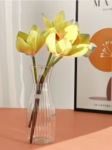 5pcs Floral Arranging Tools, Hydroponic Vase Liners, Plastic Flower Vases, Transparent Floral Containers, Modern Style Planters For Fresh Flowers