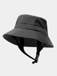 1pc Unisex Solid Color Foldable Breathable Buckle Bucket Hat, Men Women Vacation Surfing Sun Protection Cap - One-piece Men's Bucket Hat - View 8
