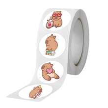 4FOOD PRINT 250 Adesivos Fofos de Capivaras | Papelaria Cartoon, Lembrancinhas de Festa de Capivara, Coisas Fofas de Capivara, Presentes de Capivara, | 3cm - Multicolorido - Visão 9