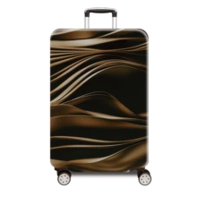 1 pezzo Copertura protettiva per valigia con stampa a linee dorate premium, accessorio per valigia rinforzato, adatto per viaggi d'affari, vacanze, viaggi, check-in bagagli, ritorno a scuola e altre occasioni, aggiunge colore alla tua valigia. Adatto per valigie da 20-28 pollici. Essenziale da viaggio, accessorio da viaggio, borsa da viaggio estiva per vacanze, - nero - Visualizzare 9