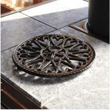 Sunburst, Black Woodstove Tabletop Cast Iron Trivet, 7" Diameter - Black - View 4