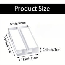5PCS/10PCS/20PCS Clear Acrylic Name Card Slot Base Holders, For Wedding Table Numbers/Signs/Auto - Clear - View 3