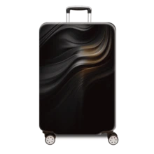 1 pezzo Copertura protettiva per valigia con stampa a linee dorate premium, accessorio per valigia rinforzato, adatto per viaggi d'affari, vacanze, viaggi, check-in bagagli, ritorno a scuola e altre occasioni, aggiunge colore alla tua valigia. Adatto per valigie da 20-28 pollici. Essenziale da viaggio, accessorio da viaggio, borsa da viaggio estiva per vacanze, - nero - Visualizzare 16