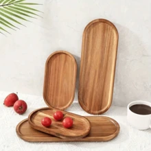彩虹形托盘，独特托盘套装，多功能餐盘，肉类托盘，椭圆形木碗，盘子，奶酪盘，批发，适用于甜点、小吃、面包、水果、开胃菜，玄关收纳，浴室收纳，优雅实用的餐具 - 淺黃褐色 - 查看 6