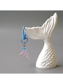 Decoración colgante con animales marinos de colores hechos a mano con lentejuelas multiusos, decoración con lentejuelas coloridas para bolsos