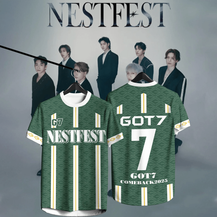 3D Digital Print Plus Size Men's T-Shirt, Breathable Tennis Tee, Moisture-Wicking Fitness, Korean Band GOT7 Outdoor Men Tops, Summer