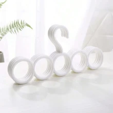 2pcs/1 pieza Gancho circular blanco a medias para bufandas, estante de almacenamiento múltiple para bufandas, adecuado para armarios, estante de almacenamiento de accesorios duradero, se puede usar para colgar cinturones y corbatas, ideal para armarios y accesorios, también adecuado para tendederos y cuerdas para ropa. - Multicolor - Ver 5