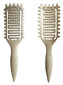 Cepillo para ondular el cabello, cepillo definidor de rizos para cabello rizado - Peine ventilado desenredante y de peinado | Reduce el tirón, realza los rizos, perfecto para el secado con secador de pelo