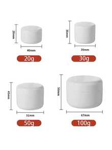 5pcs 20g/30g/50g White Plastic Jars With Domed Lids, Plastic Cosmetic Cream Jars, Refillable Empty Cosmetic Containers For Face Cream, Lip Balm, Lotion Storage Jars/Boxes/Holders - Multicolor - View 9