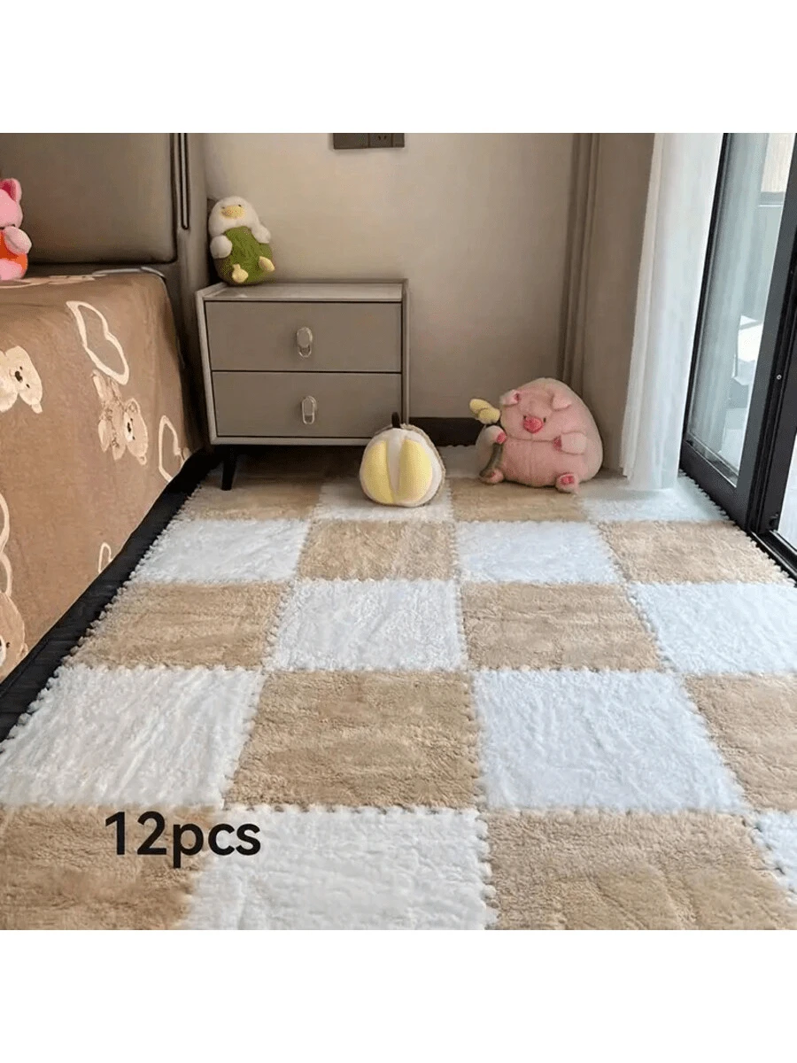 Black And White Cute Little Rabbit Simple Carpet, Hairy Carpet, Funny Shaped Carpet, Living Room Carpet, Bedroom Carpet, Bedside Carpet, Study Carpet, Large Size Carpet With Non-Slip, Easy To Fold Carpet, Pet Friendly Carpet, Barefoot Carpet, Children's Room Carpet, Fashion Carpet, Non-Slip Bottom, Warm Fashion Home Carpet