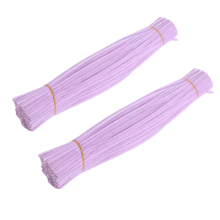 200 Stücke sortierte farbige lila Pfeifenreiniger, inklusive helles lila, taro lila, dunkles lila, faltbare grüne Chenille Pfeifenreiniger Sticks für DIY Basteleien, Weihnachtsdekoration und Reinigungszwecke