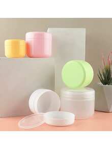 5pcs 20g/30g/50g White Plastic Jars With Domed Lids, Plastic Cosmetic Cream Jars, Refillable Empty Cosmetic Containers For Face Cream, Lip Balm, Lotion Storage Jars/Boxes/Holders - Multicolor - View 6