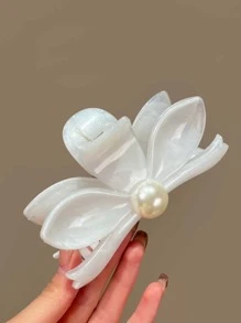 1 Stück Perle Vintage Aquarell Blumen Deko Haarclip, elegantes Haaraccessoire Haarklammern, Haarklammern, Haarklipp, Haarspangen, Haarverschluss, Haarfänger-Clip