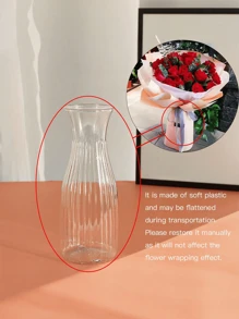 5pcs Floral Arranging Tools, Hydroponic Vase Liners, Plastic Flower Vases, Transparent Floral Containers, Modern Style Planters For Fresh Flowers