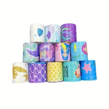 12 pièces Bracelet de sirène à clapet - Cadeau de fête thème marin, design de vie marine coloré, en matériau PVC, parfait pour les fêtes d'anniversaire, les mariages et les prix en classe, bracelets de mariage | Motifs de vie marine | Boucles à enclenchement faciles à utiliser, décoration de fête de sirène