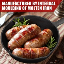 Juego de 3 Sarten Hierro Fundido, Sarten Hierro Fundido, sartén multifuncional, juego de sartenes – Sartén resistente para uso doméstico y al aire libre(3-Piece Chef Set 6-8-10-Inch) - Negro - Ver 6