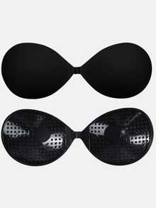 2双聚拢粘合胸罩、可重复使用无肩带前扣胸罩、女士内衣及内衣配件、隐形乳贴 - 彩色 - 查看 19