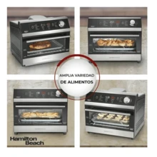 Hamilton Horno Tostador Ham.ilton Beach 31220, Con Freidor de Aire, Temporizador Digital, Apagado Automatico Negro - Tipo de Enchufe A USA (110-127V) - Ver 3