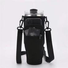 40盎司保温杯套、带手柄的水壶袋、不粘氯丁橡胶瓶套、运动登山杯套、返校用品 - 多色 - 查看 7
