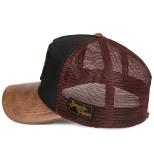 Men's Street Baseball Cap - Black Leather - View 6