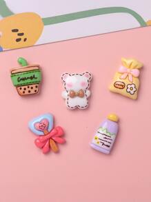10/30pcs Random Assorted Cartoon Shiny Coffee Animal Resin DIY Accessories, Crafts, Phone Case, Cup, Hair Clips