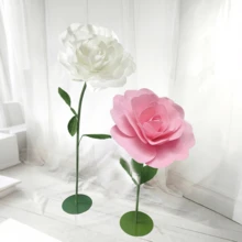Flor artificial rosa de PE, flor de espuma, gran flor falsa, cabeza de flor europea para decoración de bodas, pared, ventana y fondo - Multicolor - Ver 4