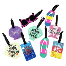 1pc Summer Hawaii Ocean Themed Luggage Tag, Travel Gift For Suitcase, Handbag, Backpack, Flight Luggage ID Tag Vacation Travel Accessories Travel EssentialsSuitcase Tag Pendant Holiday Vacation For Travel For Honeymoon For College For School Bag For Flying For Cruise For Bags For Luggage Portable Back To School Women Mini Travel Products