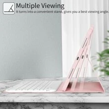 Tastatur Hülle kompatibel mit Samsung Galaxy Tab und iPad, Redmi Pad SE, mit abnehmbarer kabelloser Bluetooth Tastatur (150mAh) und Stifthalter (Schleife)
