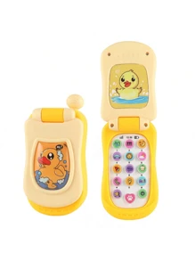 Interesting & Educational Early Learning Cartoon Music Flip-Cover Toy Phone - Exciting Toy Gift For Boys And Girls