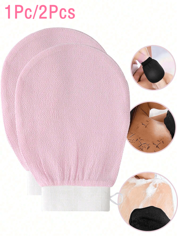 Exfoliating Gloves (2Pcs/1Pc) Exfoliating Gloves Visibly Removes Dead Skin, Ideal For Spray Tan Or Pilosebaceous Keratosis,Shower Bath Body Wash Cleaner Scrubber Gloves Dead Skin And Dirt Remover For Body,Exfoliating Gloves,Scrubs,Skin Care,Scrub